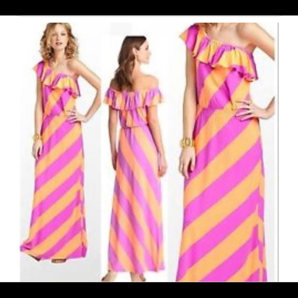 New Lilly Pulitzer Marley Maxi Dress XS Striped